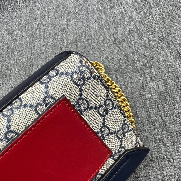 GUCCI Padlock Brown & Black Small Canvas Shoulder Bag 650-080825 - Picture 4 of 14